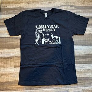 Black Carly Rae Jepsen Unisex American Apparel Tee Shirt